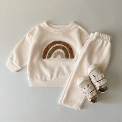 Casual Autumn Infant Set: Long Sleeve Top + Loose Pants