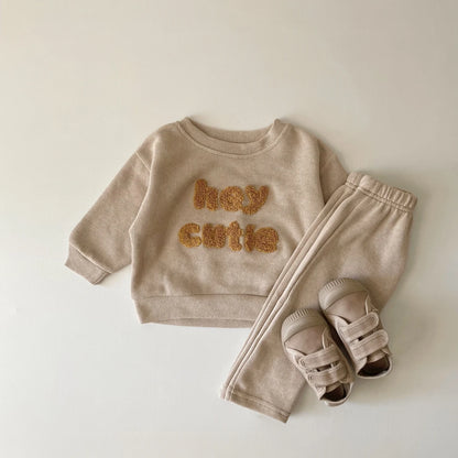 Casual Autumn Infant Set: Long Sleeve Top + Loose Pants