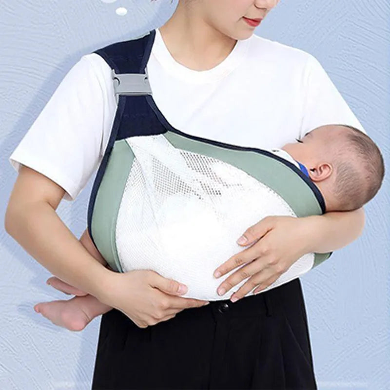 Lightweight Baby Carrier with Double Shoulders and Easy Cross-Hug Design