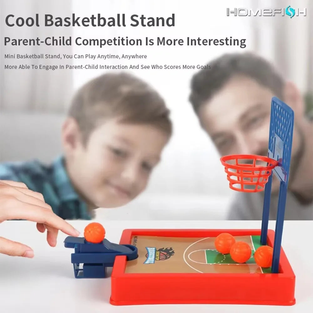 Mini Basketball Machine Desktop Portable Game Set for Indoor Outdoor Fun