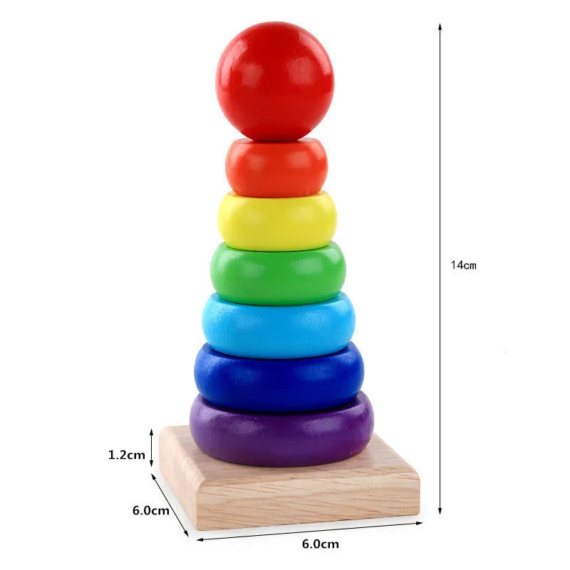 Wooden Montessori Sorting & Stacking Toys for Toddlers, Educational Gift