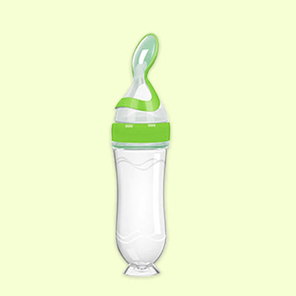 90ML Silicone Squeeze Feeding Bottle for Newborn Baby and Toddlers