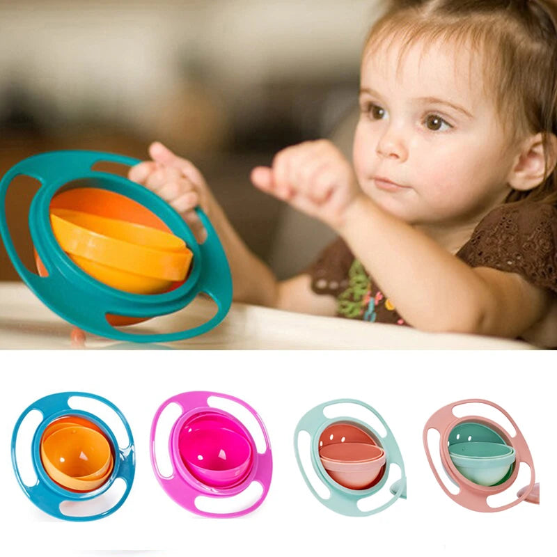 Magic Gyro Bowl 360° Spill-Proof Bowl with Lid for Feeding