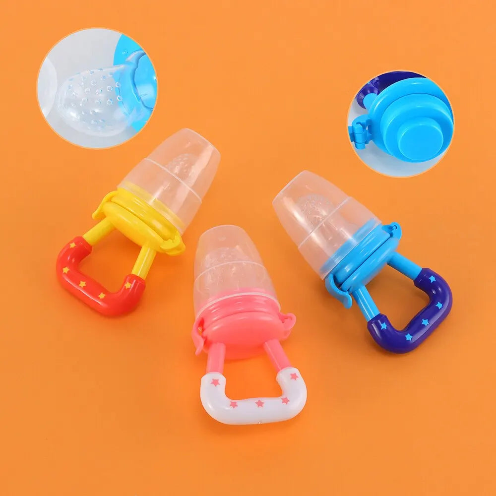 3pcs Baby Fruit and Vegetable Teether Silicone Feeding Tableware Set