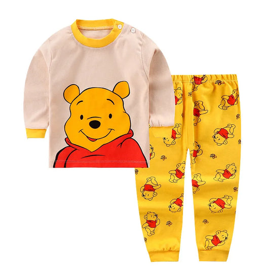 Baby Cotton Pajama Set Winnie Pooh Long Sleeve Sleepwear