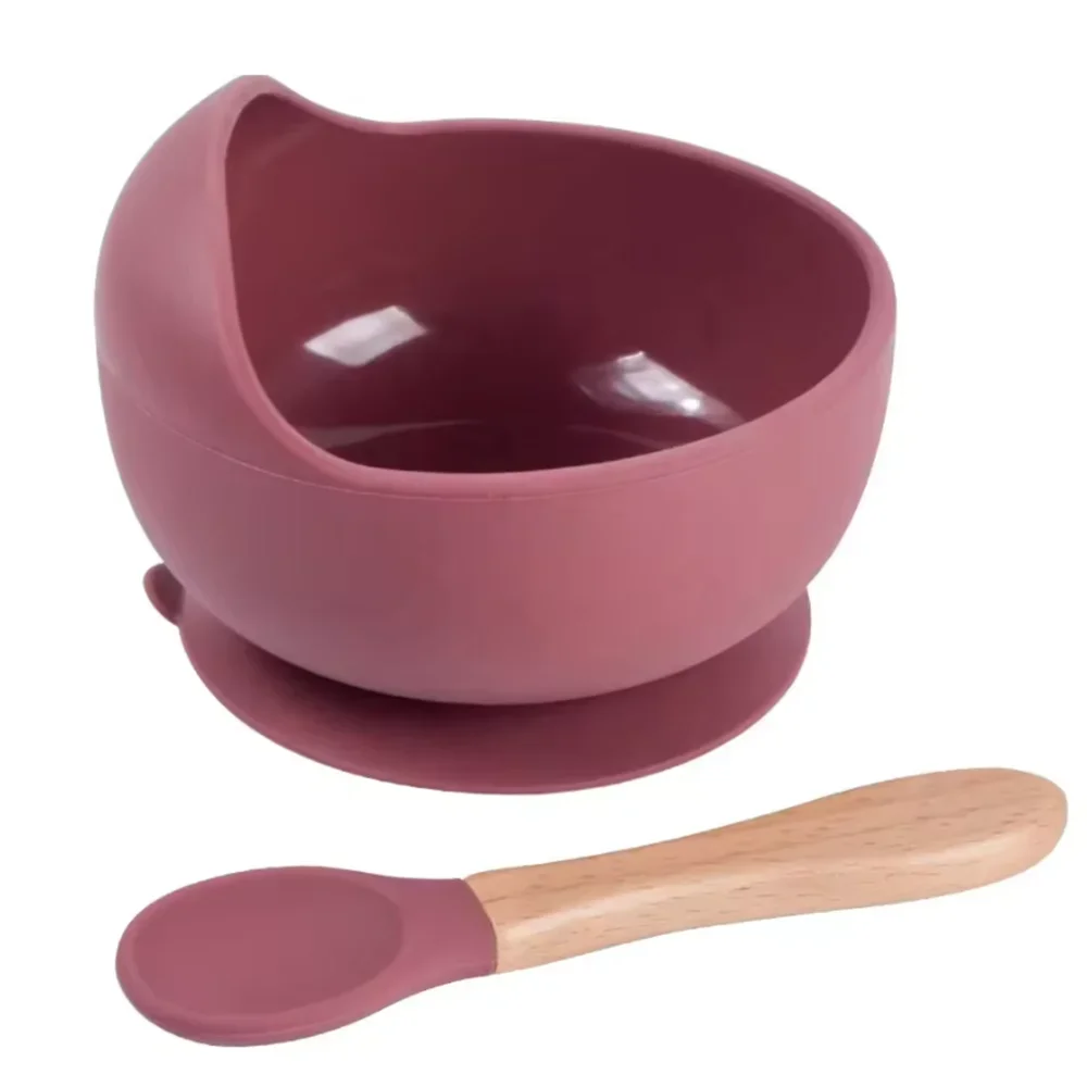 Spill-Proof Silicone Baby Feeding Bowl with Spoon – Food Grade