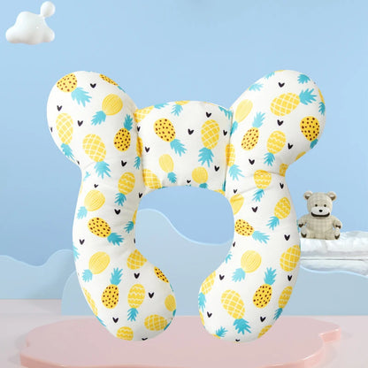 Cartoon U-Shaped Cotton Pillow for Baby Travel and Stroller