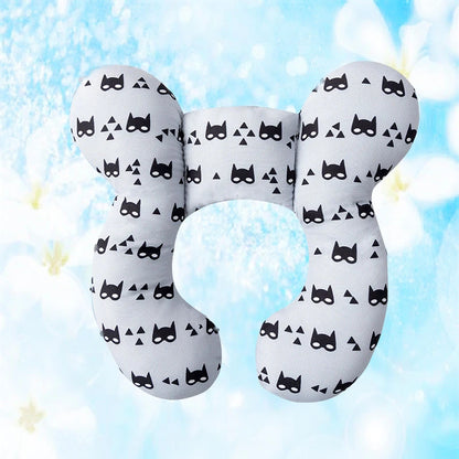 Cartoon U-Shaped Cotton Pillow for Baby Travel and Stroller