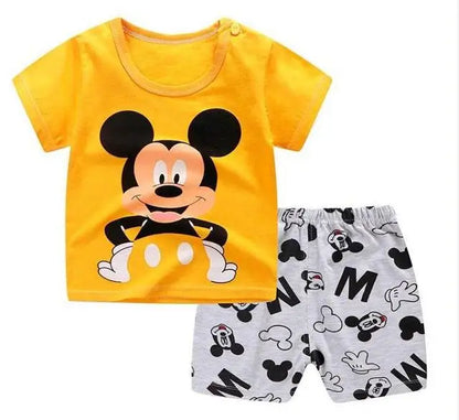 Summer Cotton T-Shirt & Shorts Set – Kids' Two-Piece Outfit