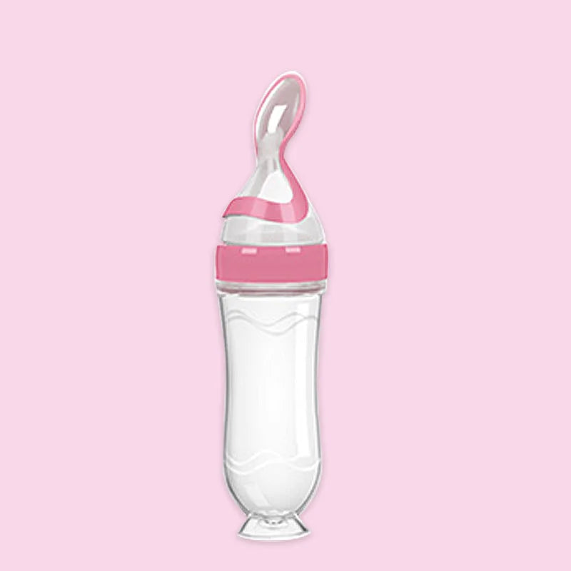 90ML Silicone Squeeze Feeding Bottle for Newborn Baby and Toddlers