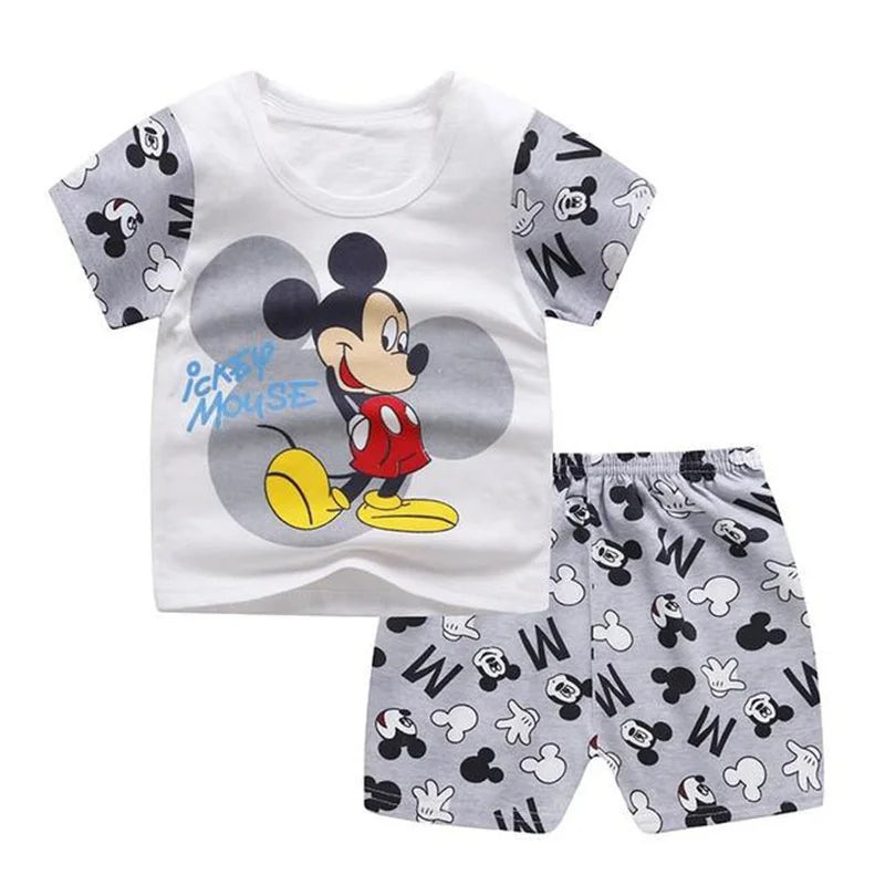 Summer Cotton T-Shirt & Shorts Set – Kids' Two-Piece Outfit