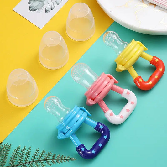 3pcs Baby Fruit and Vegetable Teether Silicone Feeding Tableware Set