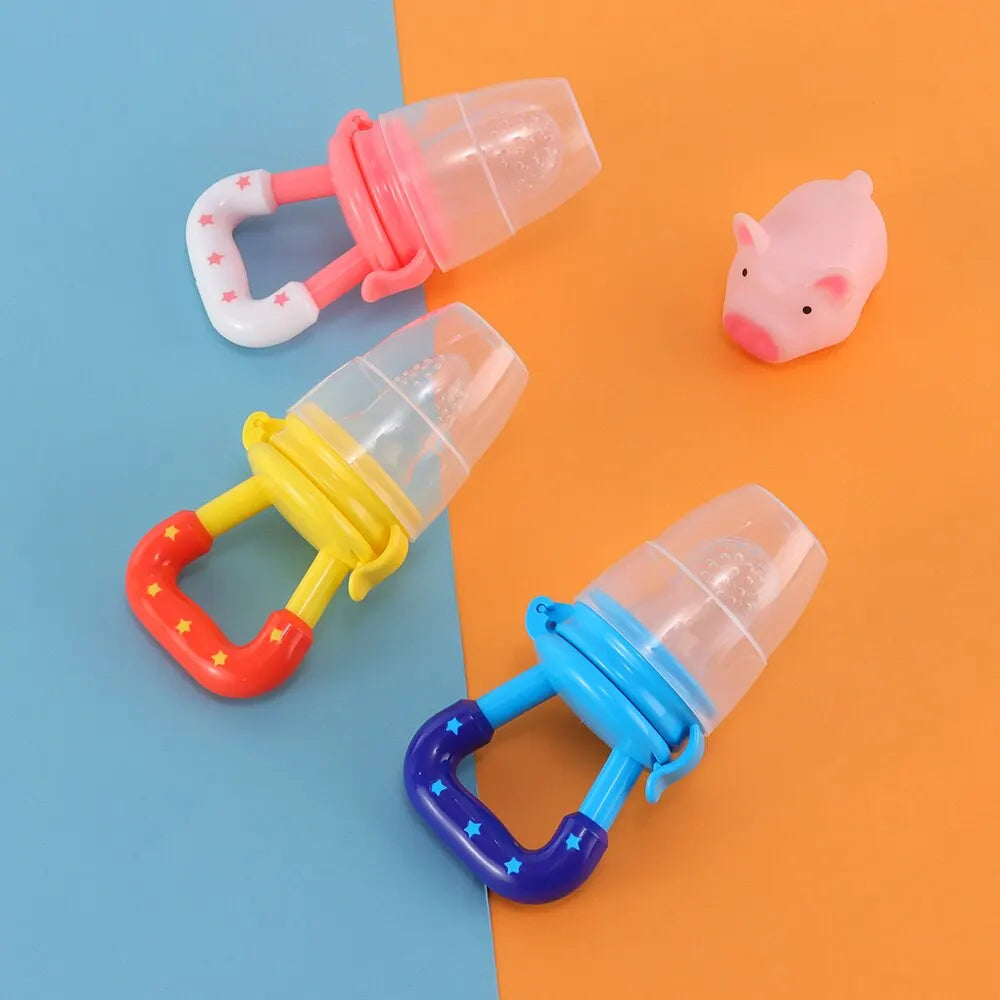 3pcs Baby Fruit and Vegetable Teether Silicone Feeding Tableware Set