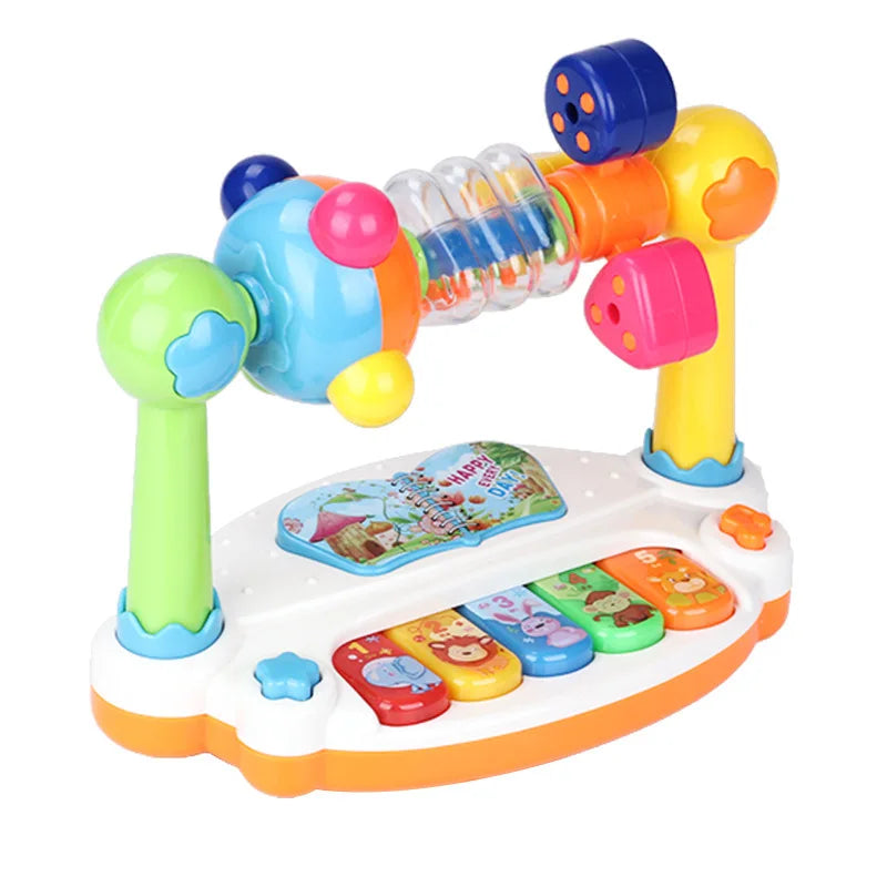 Baby Piano Toy Rotating Keyboard Light Sound Early Educational Gift