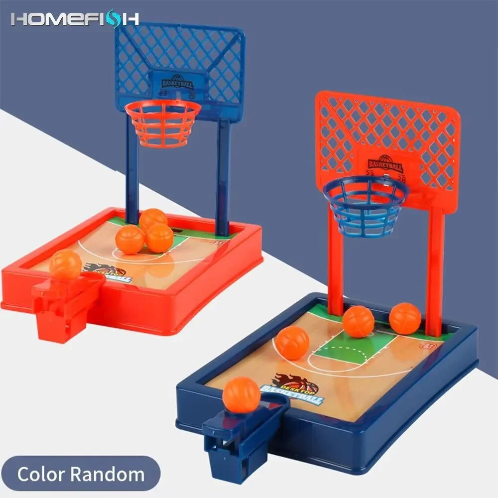 Mini Basketball Machine Desktop Portable Game Set for Indoor Outdoor Fun