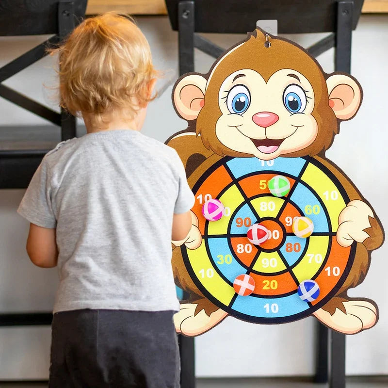 Educational Dart Board Game for Kids, Sticky Ball Indoor Sports