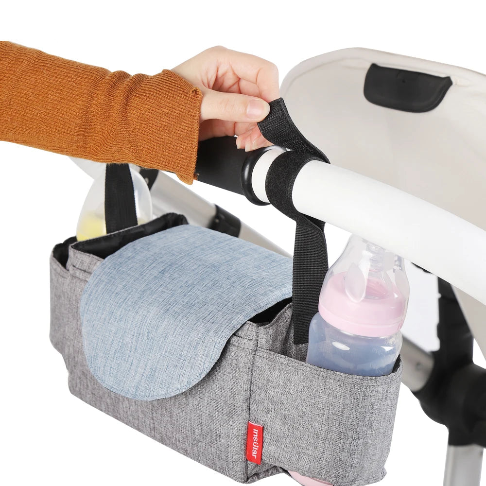 Insular Diaper Bag with Milk Bottle Insulation and Storage