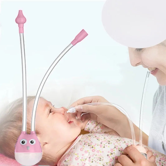 Baby Nasal Aspirator Mouth Suction Cleaner with Anti-Reflux Silicone Pipe